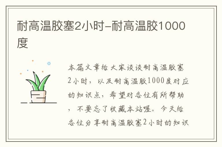 耐高温胶塞2小时-耐高温胶1000度