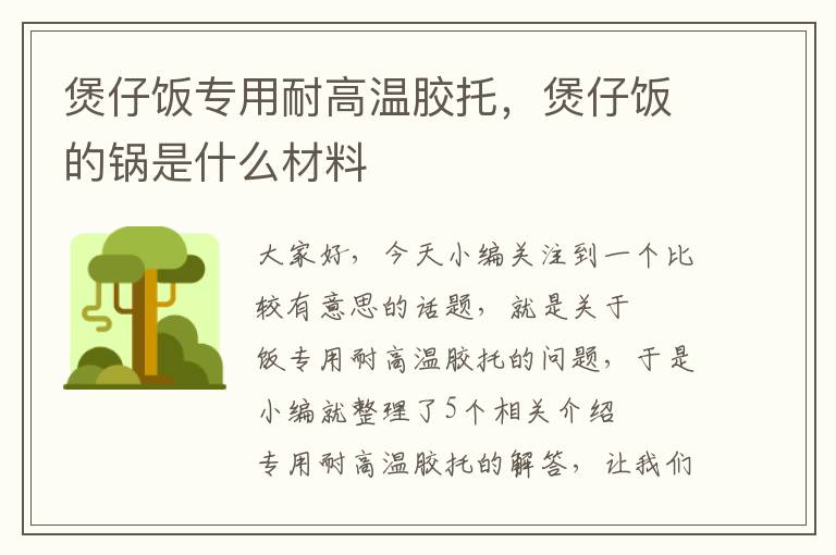 煲仔饭专用耐高温胶托，煲仔饭的锅是什么材料