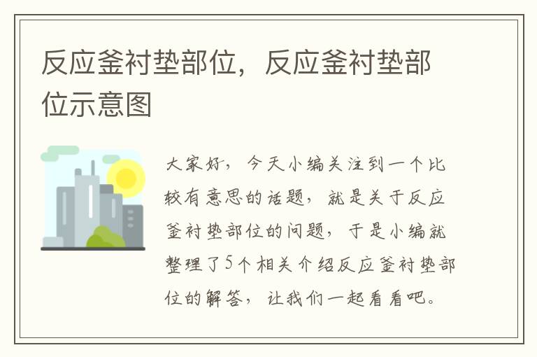 反应釜衬垫部位，反应釜衬垫部位示意图