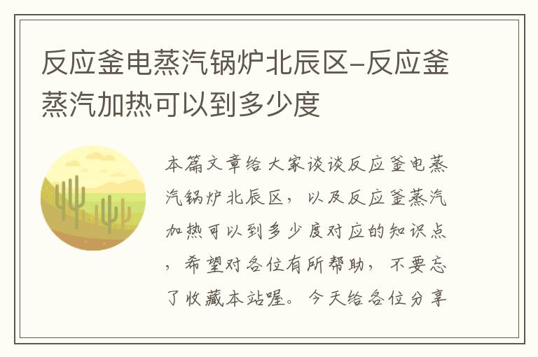 反应釜电蒸汽锅炉北辰区-反应釜蒸汽加热可以到多少度