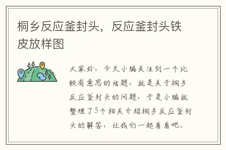 桐乡反应釜封头，反应釜封头铁皮放样图