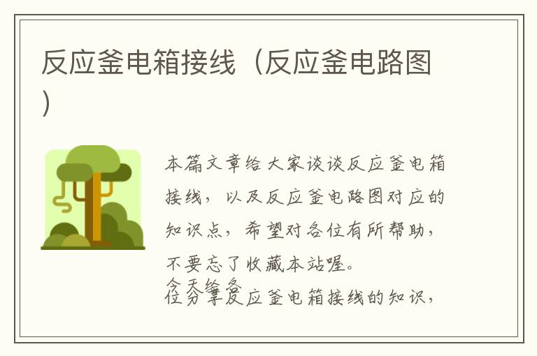 反应釜电箱接线（反应釜电路图）