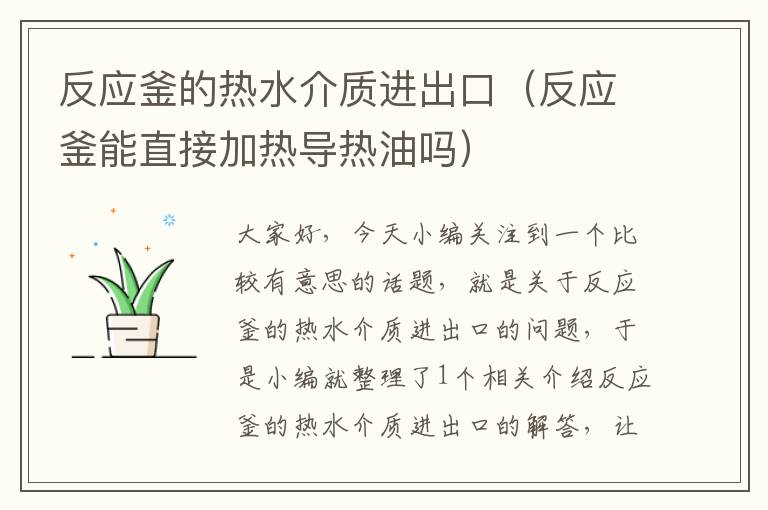 反应釜的热水介质进出口（反应釜能直接加热导热油吗）