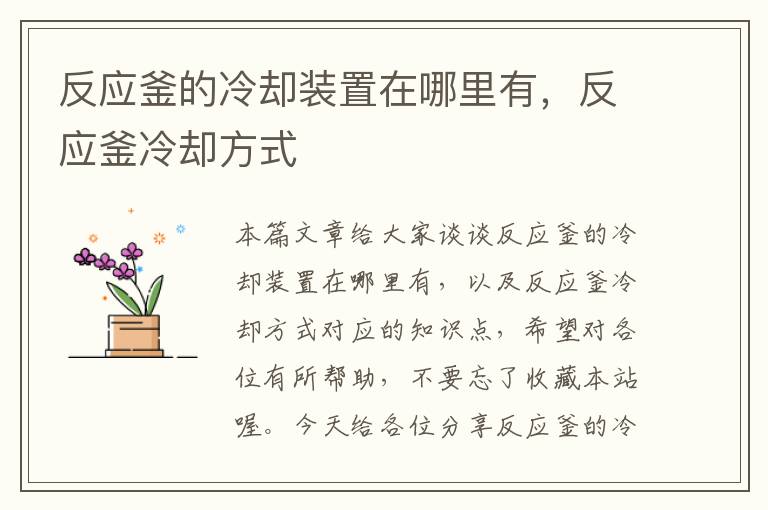 反应釜的冷却装置在哪里有，反应釜冷却方式