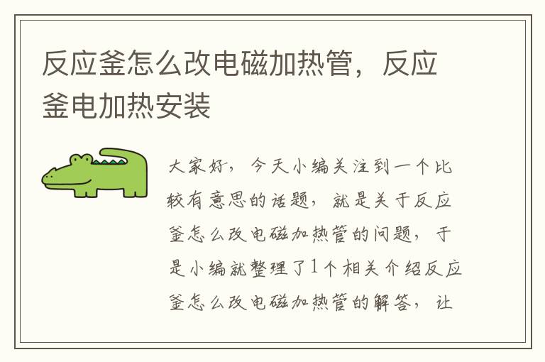 反应釜怎么改电磁加热管，反应釜电加热安装