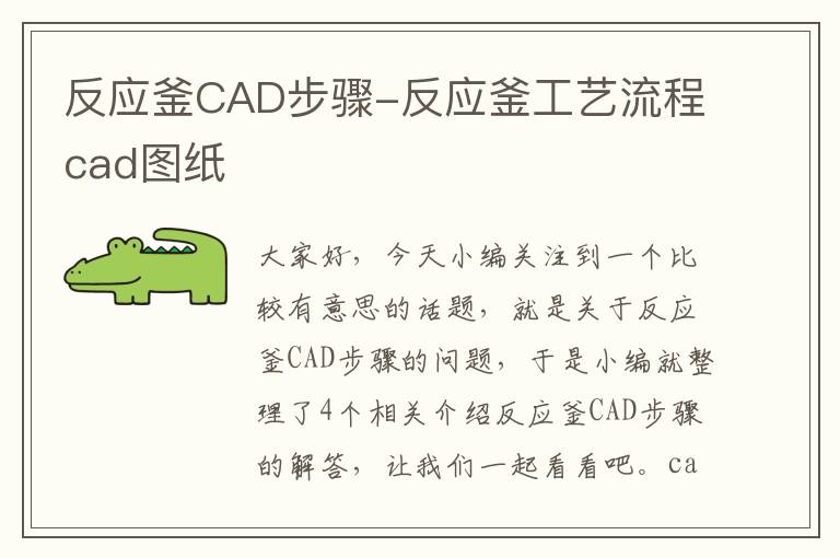 反应釜CAD步骤-反应釜工艺流程cad图纸