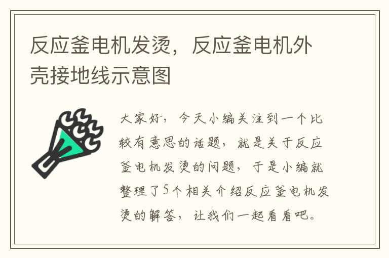 反应釜电机发烫，反应釜电机外壳接地线示意图