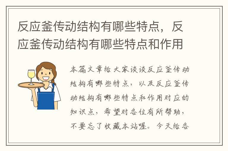 反应釜传动结构有哪些特点，反应釜传动结构有哪些特点和作用