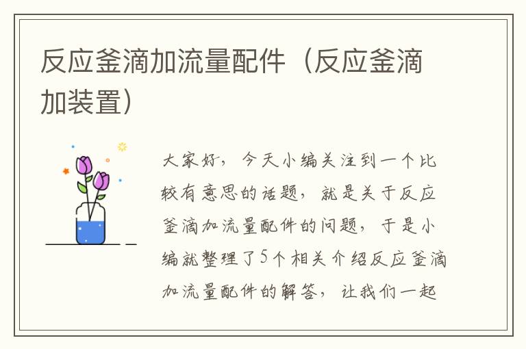 反应釜滴加流量配件（反应釜滴加装置）