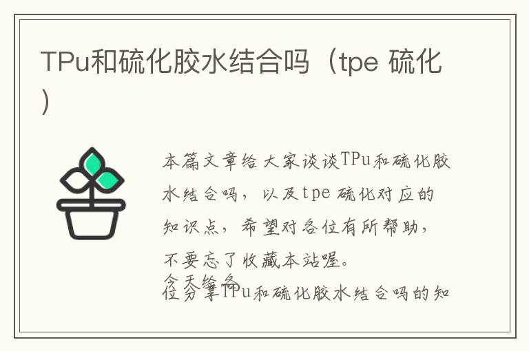 TPu和硫化胶水结合吗（tpe 硫化）