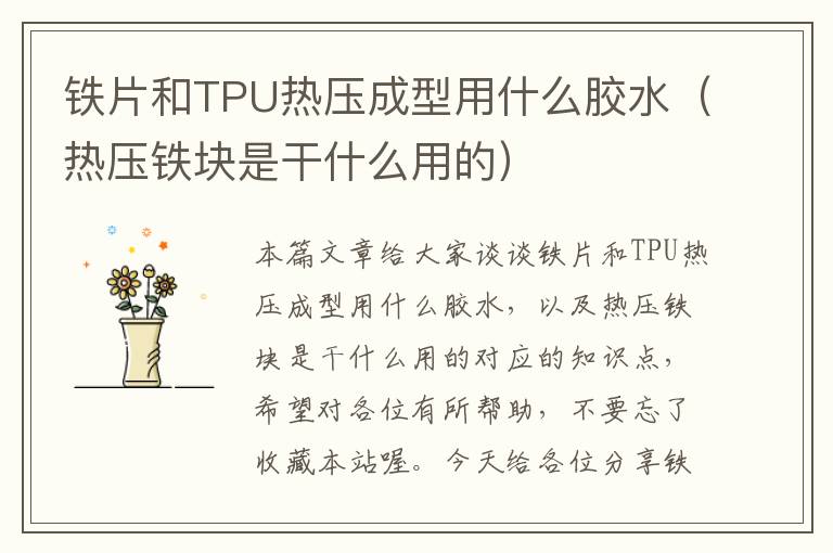 铁片和TPU热压成型用什么胶水（热压铁块是干什么用的）