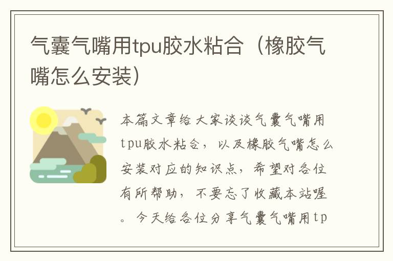 气囊气嘴用tpu胶水粘合（橡胶气嘴怎么安装）