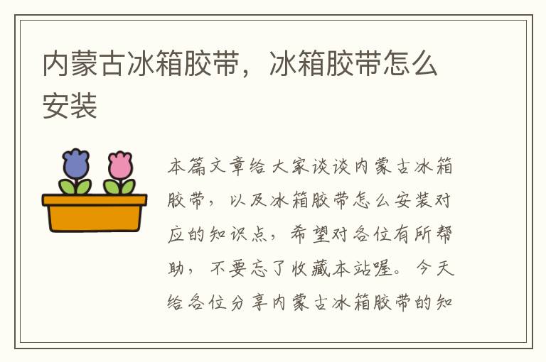 内蒙古冰箱胶带，冰箱胶带怎么安装