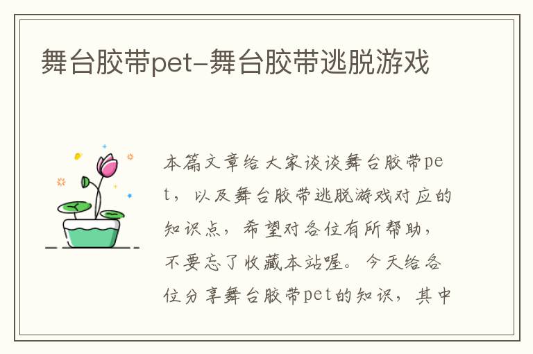 舞台胶带pet-舞台胶带逃脱游戏