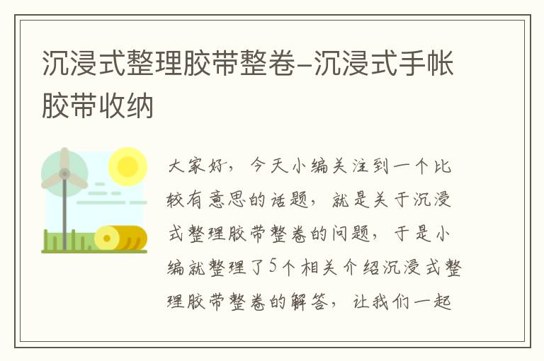 沉浸式整理胶带整卷-沉浸式手帐胶带收纳