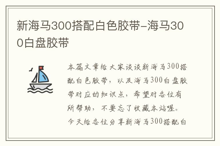 新海马300搭配白色胶带-海马300白盘胶带