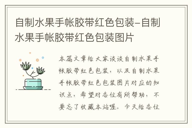 自制水果手帐胶带红色包装-自制水果手帐胶带红色包装图片