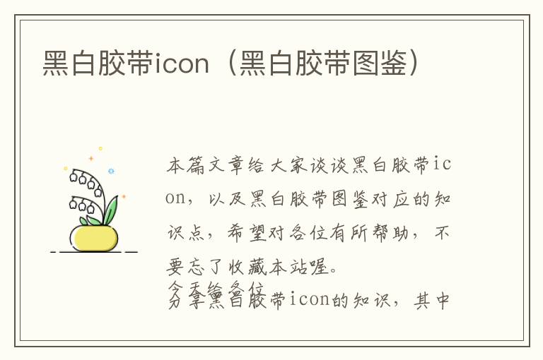 黑白胶带icon（黑白胶带图鉴）