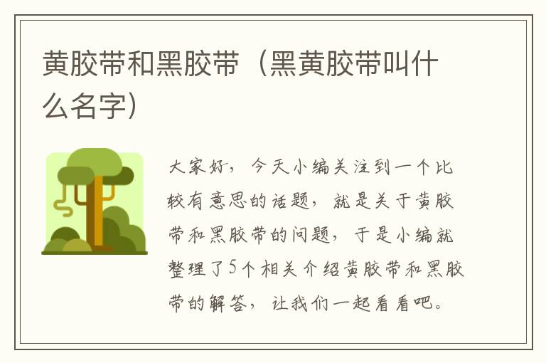 黄胶带和黑胶带（黑黄胶带叫什么名字）