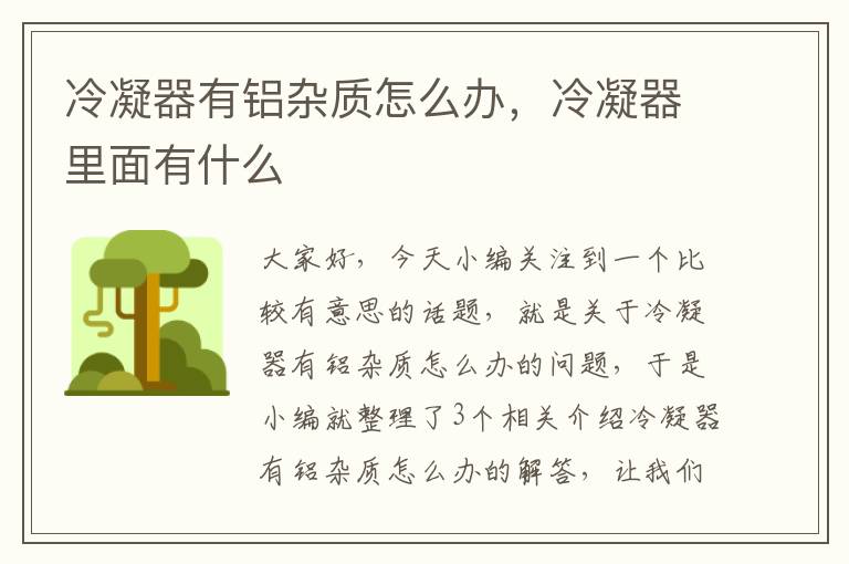 冷凝器有铝杂质怎么办，冷凝器里面有什么