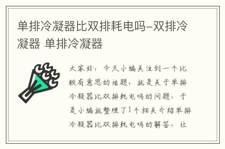 单排冷凝器比双排耗电吗-双排冷凝器 单排冷凝器