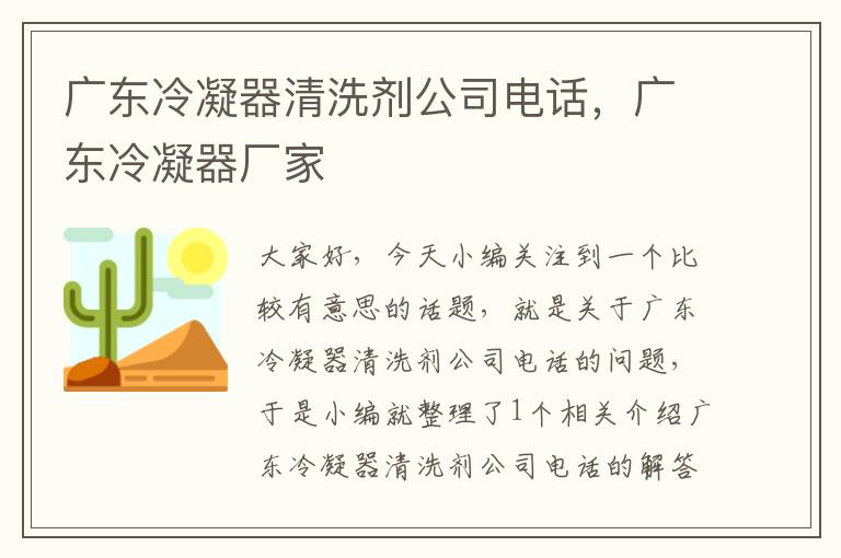 广东冷凝器清洗剂公司电话，广东冷凝器厂家