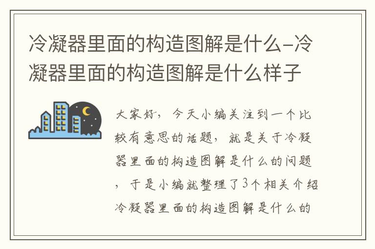 冷凝器里面的构造图解是什么-冷凝器里面的构造图解是什么样子的