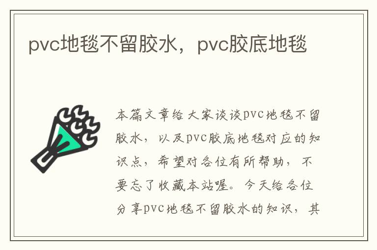 pvc地毯不留胶水，pvc胶底地毯