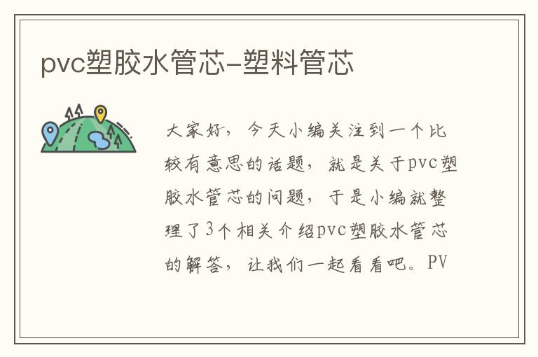 pvc塑胶水管芯-塑料管芯