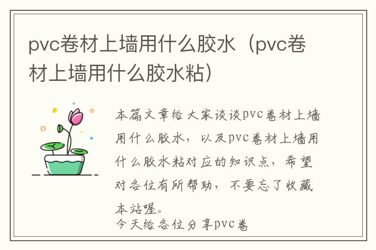 pvc卷材上墙用什么胶水（pvc卷材上墙用什么胶水粘）