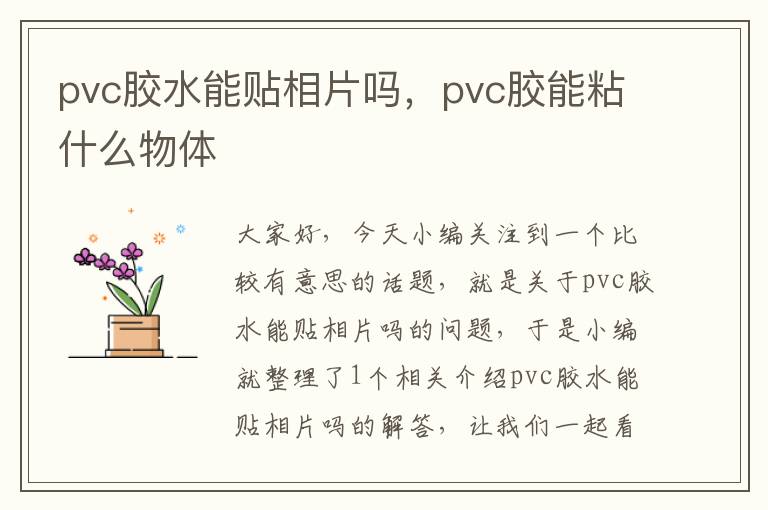 pvc胶水能贴相片吗，pvc胶能粘什么物体