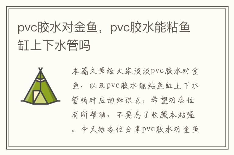 pvc胶水对金鱼，pvc胶水能粘鱼缸上下水管吗