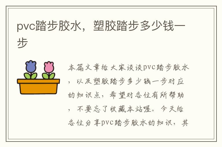 pvc踏步胶水，塑胶踏步多少钱一步