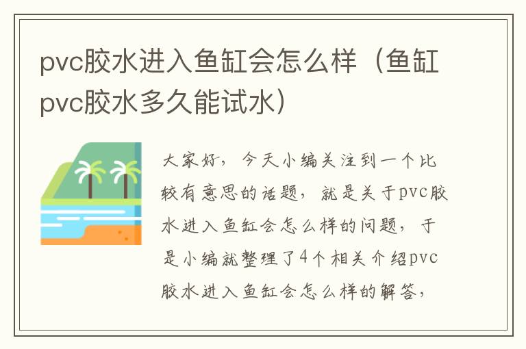 pvc胶水进入鱼缸会怎么样（鱼缸pvc胶水多久能试水）