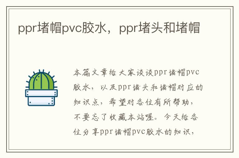 ppr堵帽pvc胶水，ppr堵头和堵帽