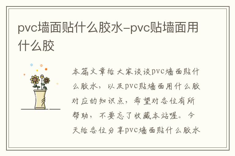 pvc墙面贴什么胶水-pvc贴墙面用什么胶