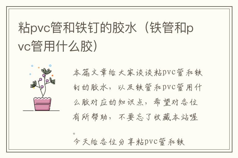 粘pvc管和铁钉的胶水（铁管和pvc管用什么胶）